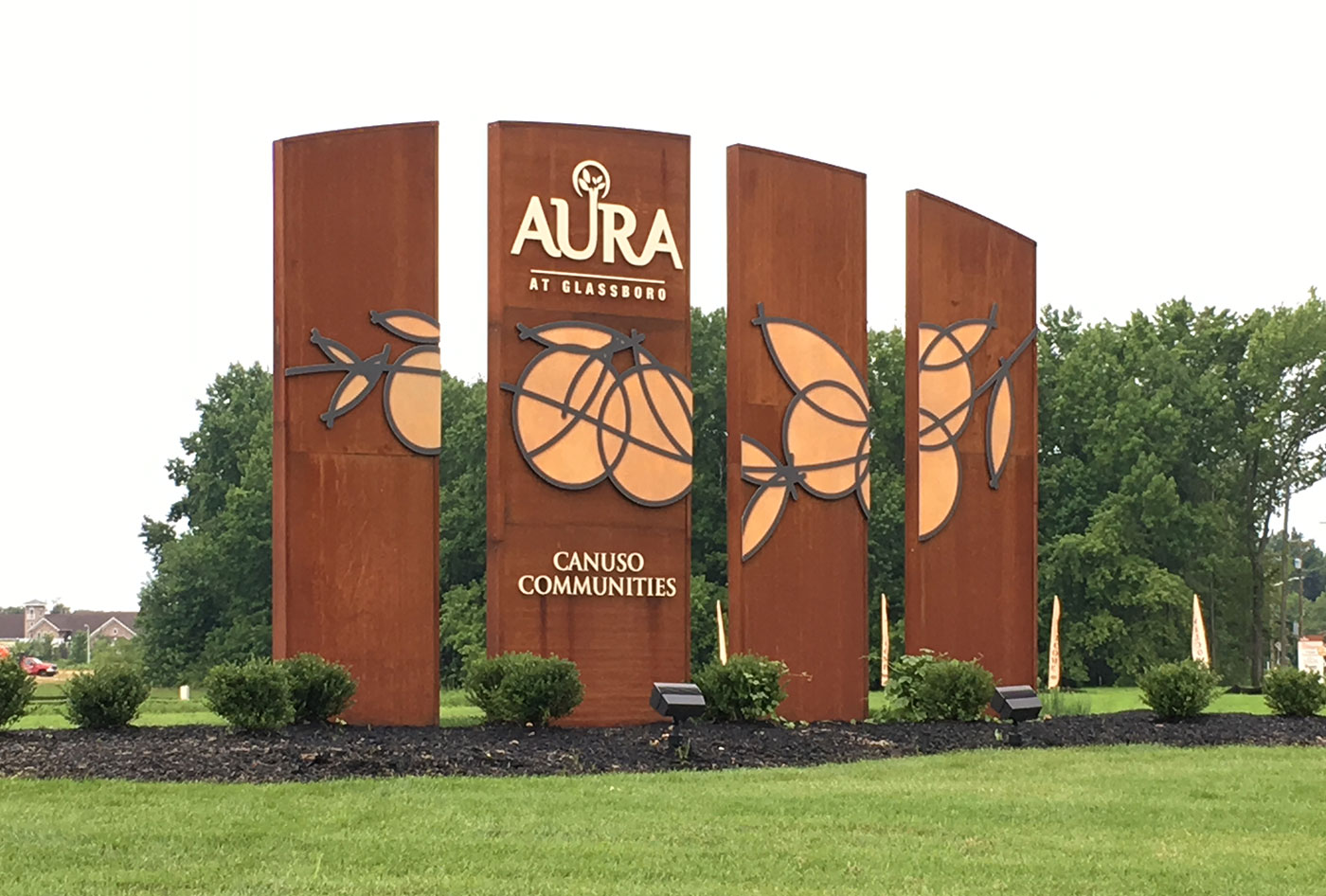 Aura Community Entrance Sign